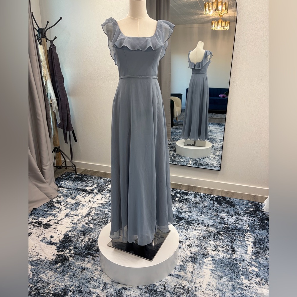 Azazie Light Blue Maxi Dress - Picture 9 of 11